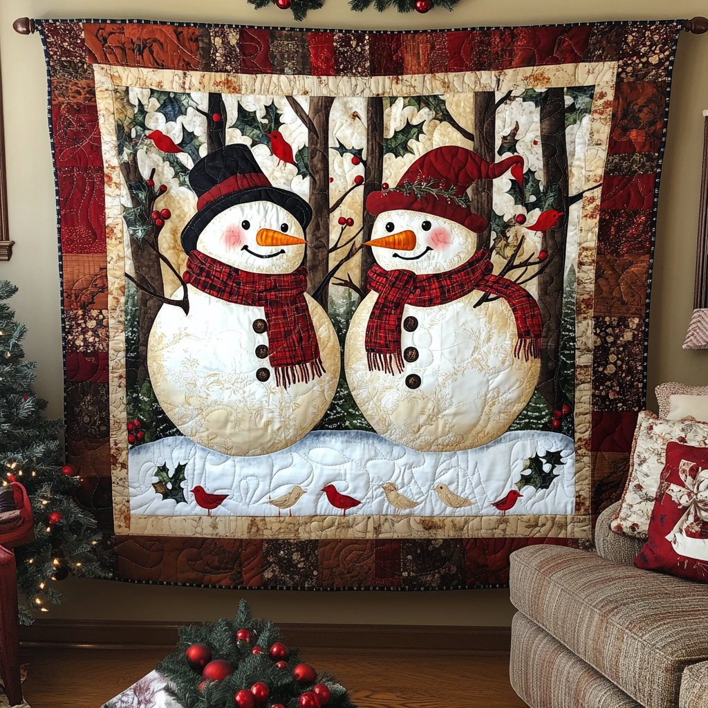 Christmas Wonder Awaits Quilted Blanket Bed Room Decoration Gift For Modern Decor - Tradiviet