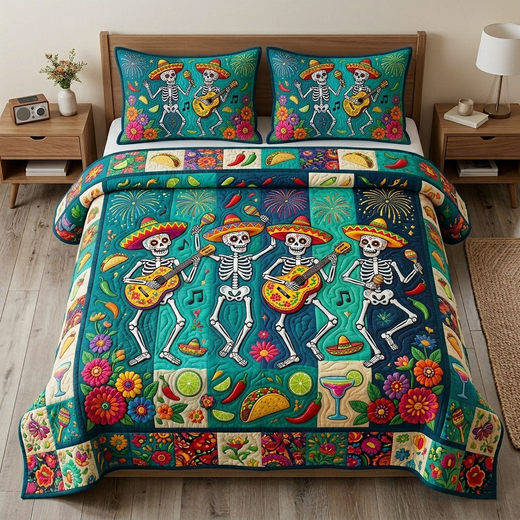 Cinco de Mayo Quilted Bedding Set Cinco Mayo Style Gift For Mayo - Tradiviet