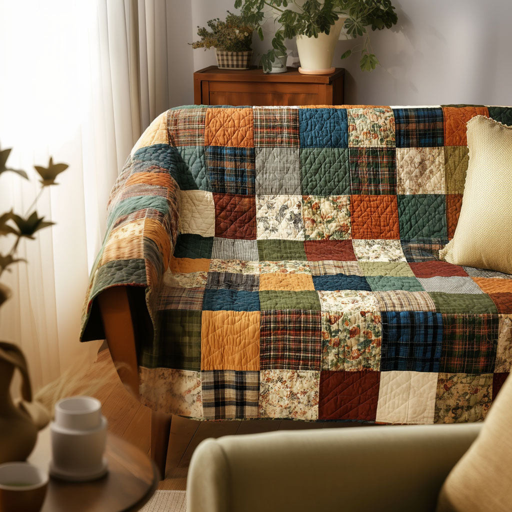 Classic Mix Quilted Sofa Cover Best Sofa Slipcovers Father's Day Presents From Daughter - Tradiviet