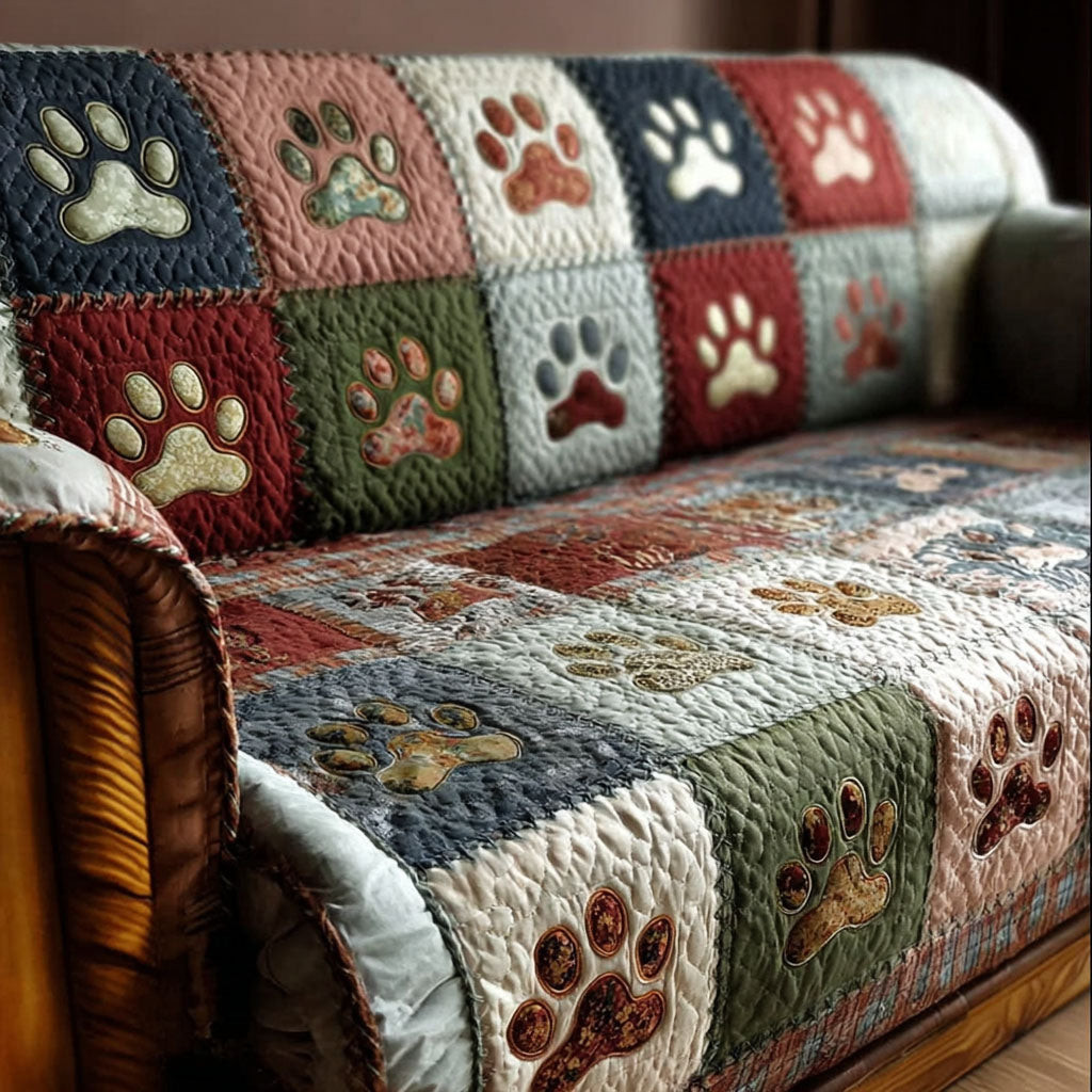 Classic Pawpatch Quilted Sofa Cover Best Slip Cover Sofa Top Gifts For Dog Lovers - Tradiviet