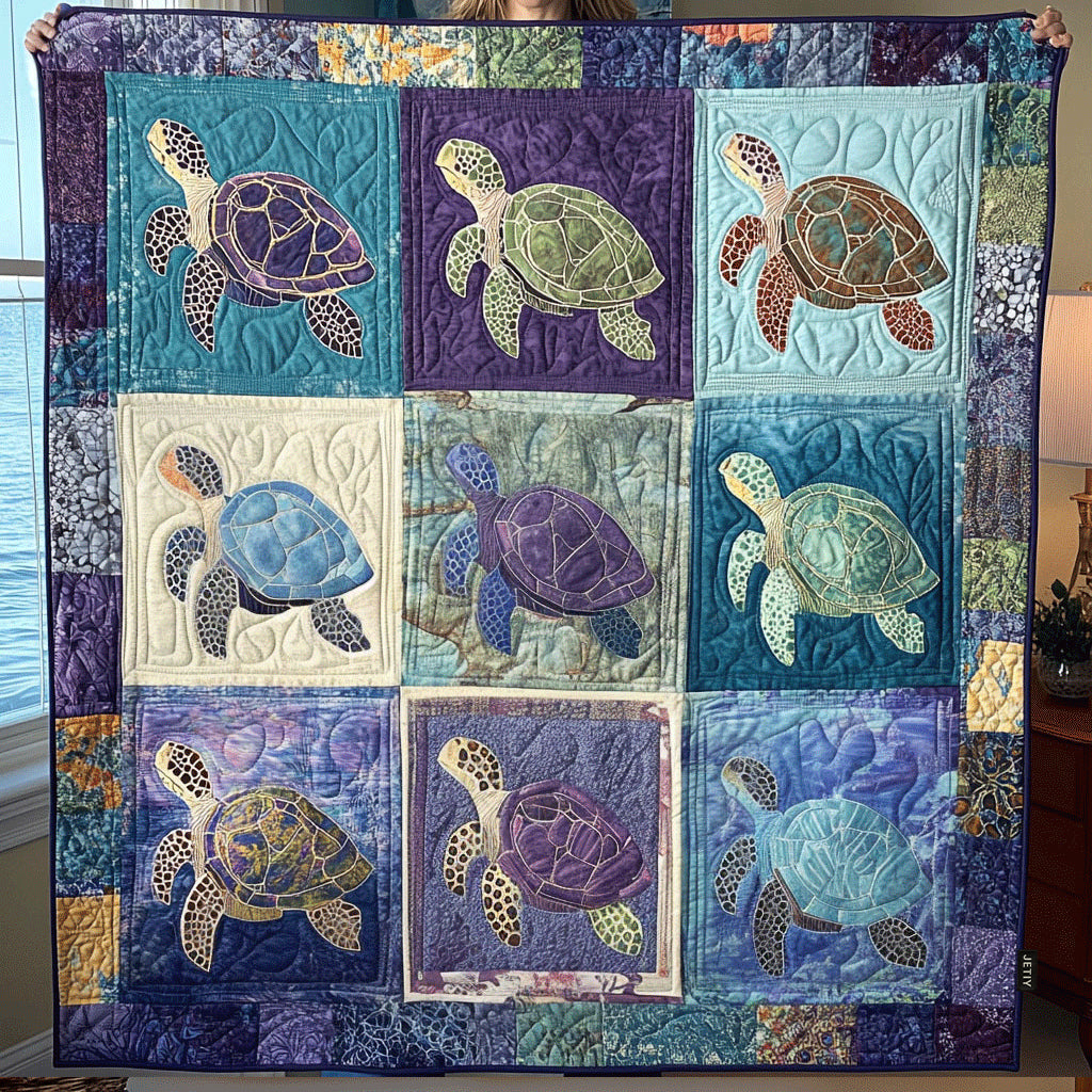 Coastal Bliss Quilted Blanket USA 250 Years Of Freedom Gift For Wife - Tradiviet