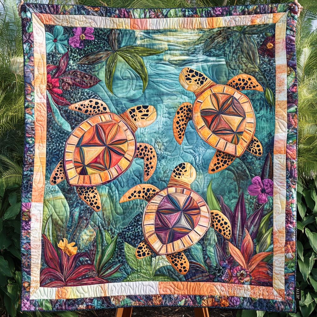 Coastal Drift Quilted Blanket 7th July 1776-2026 Gift For Papa - Tradiviet