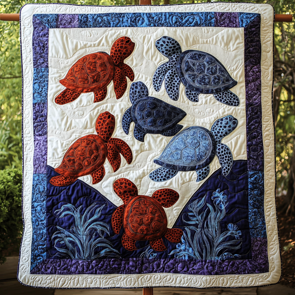 Coastal Drift Quilted Blanket Celebrating USA 250 Gift For Nana - Tradiviet