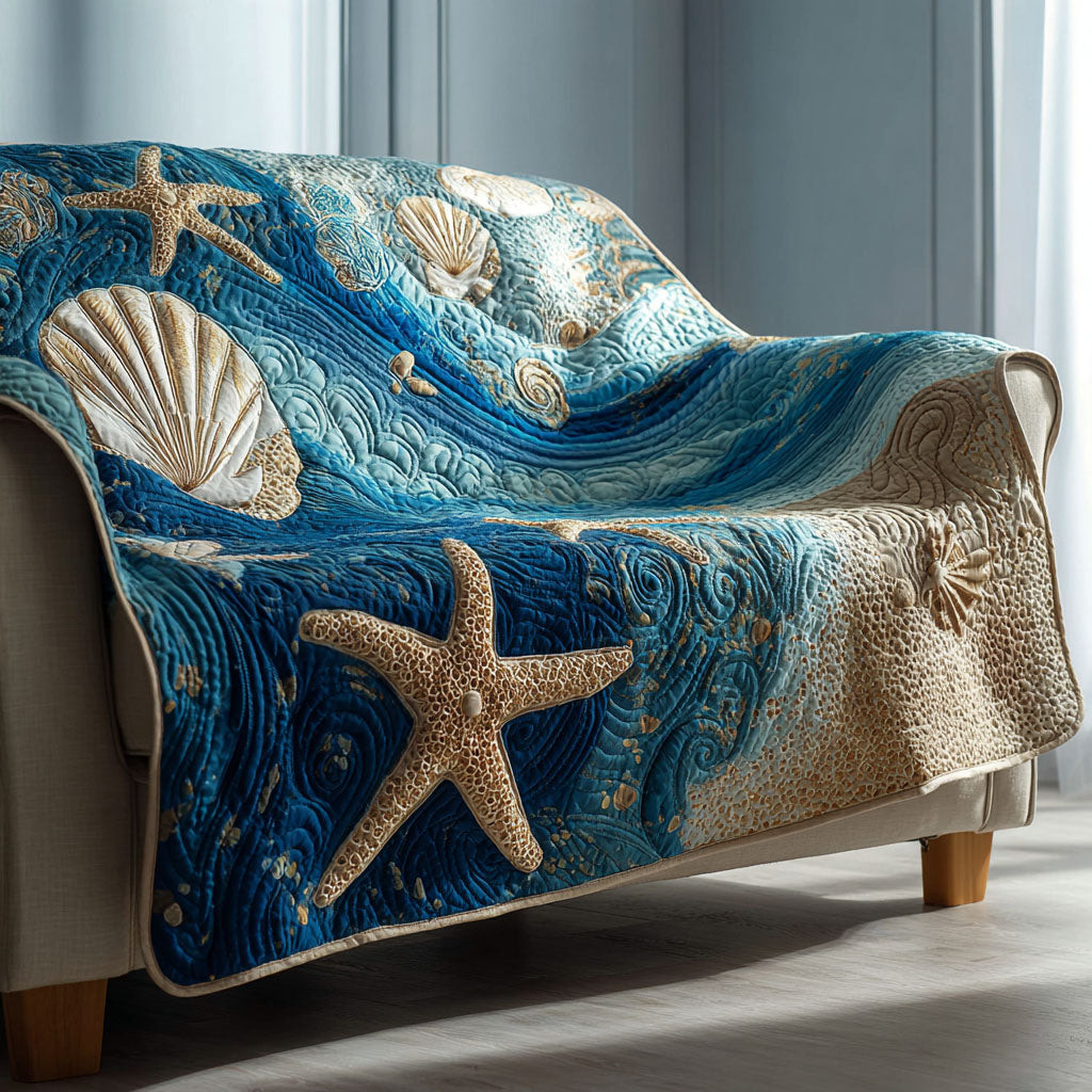 Coastal Path Quilted Sofa Cover The Best Sofa Covers Gift Ideas For Ocean Lovers - Tradiviet