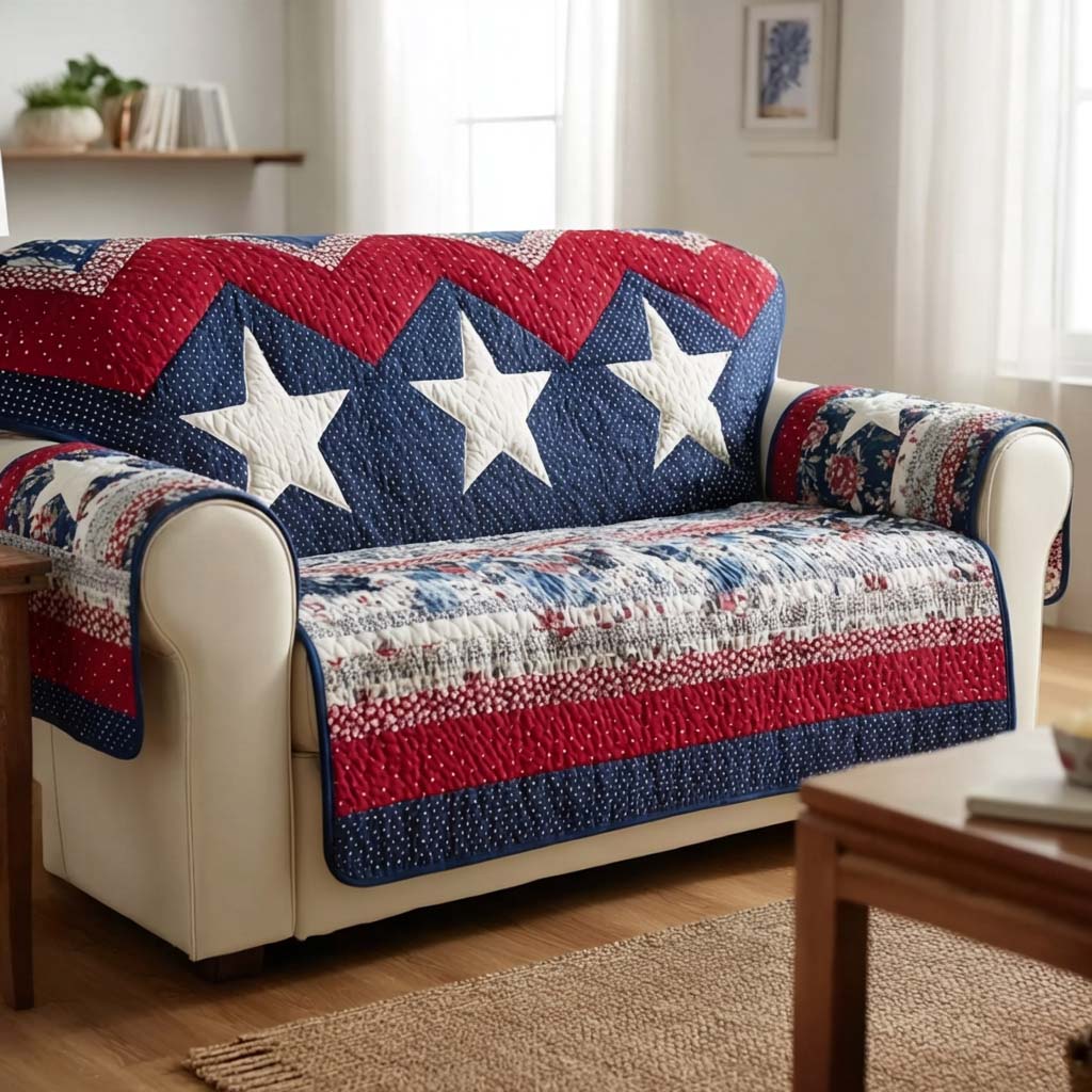 Coastal Spirit Quilted Sofa Cover Elegant Room Decor Cute Room Decor Finds - Tradiviet