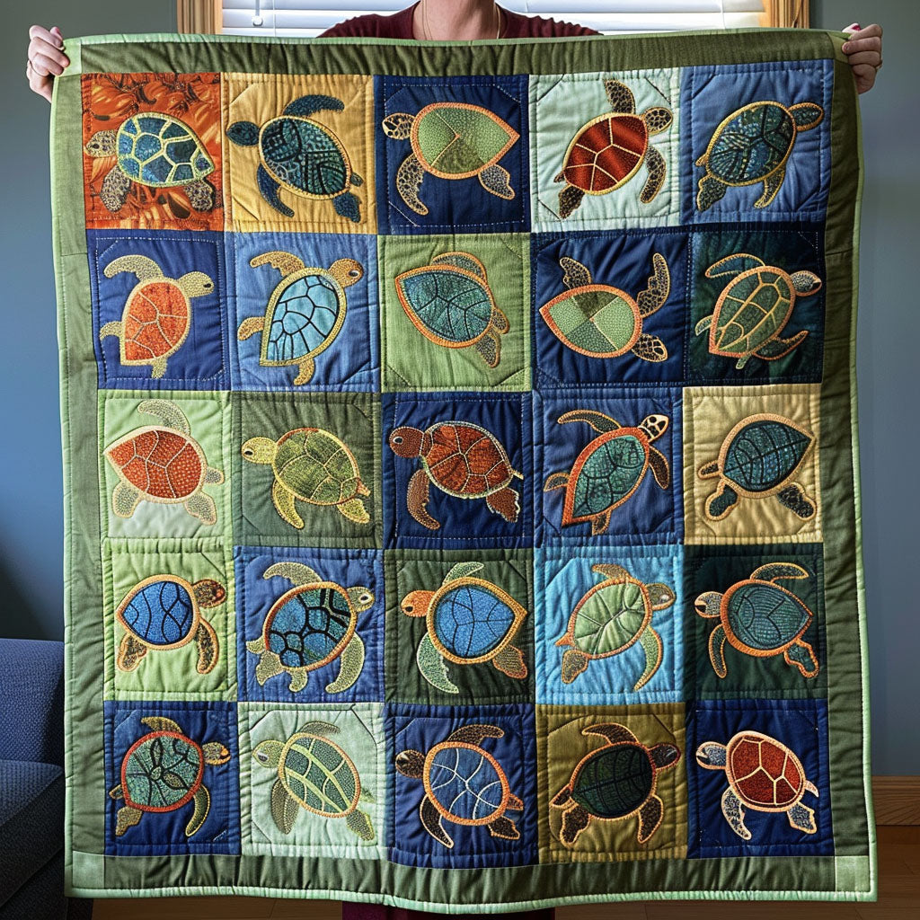 Coastal Turtle Haven Quilted Blanket Room Decor Ideas Gift For Room Decor - Tradiviet