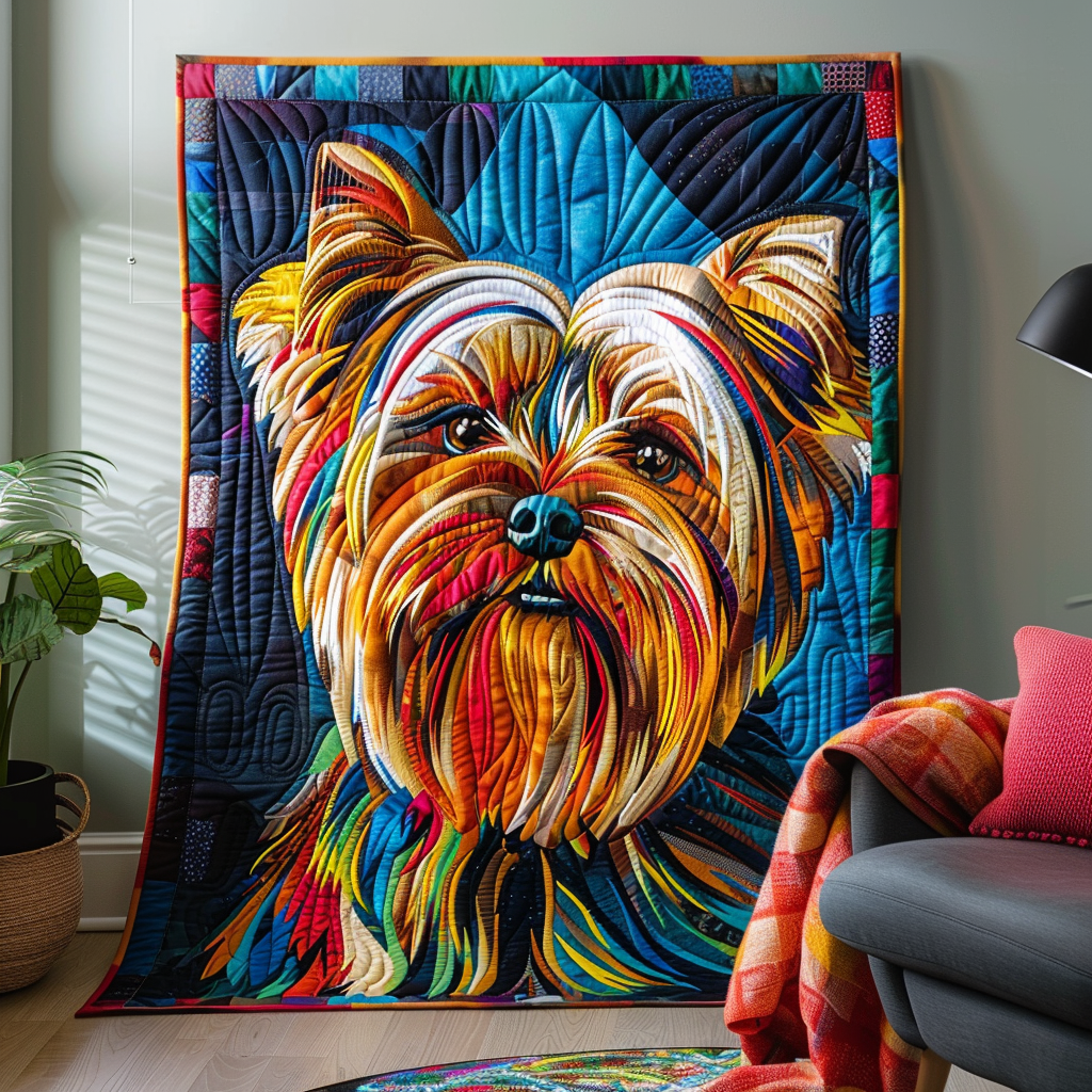 Colorful Canine Quilted Blanket America Celebrates 250Th Anniversary Gifts For Patriotic - Tradiviet