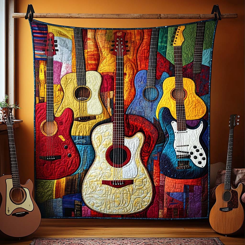 Colorful Chords Quilted Blanket Cute Fourth Of July Patriotic Themed Gifts - Tradiviet