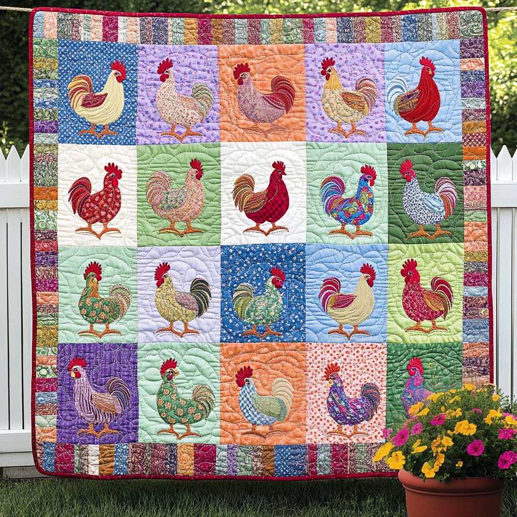 Colorful Crowing Quilted Blanket July 4 1776 July 4 2026 Gift For Mom - Tradiviet