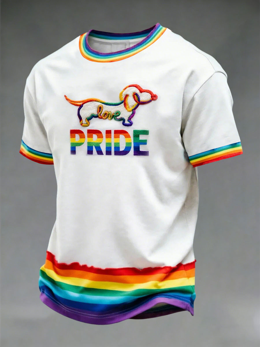Colorful Rainbow Cute Dachshund Pride Shirt Pride Month Gift For Parties - Tradiviet