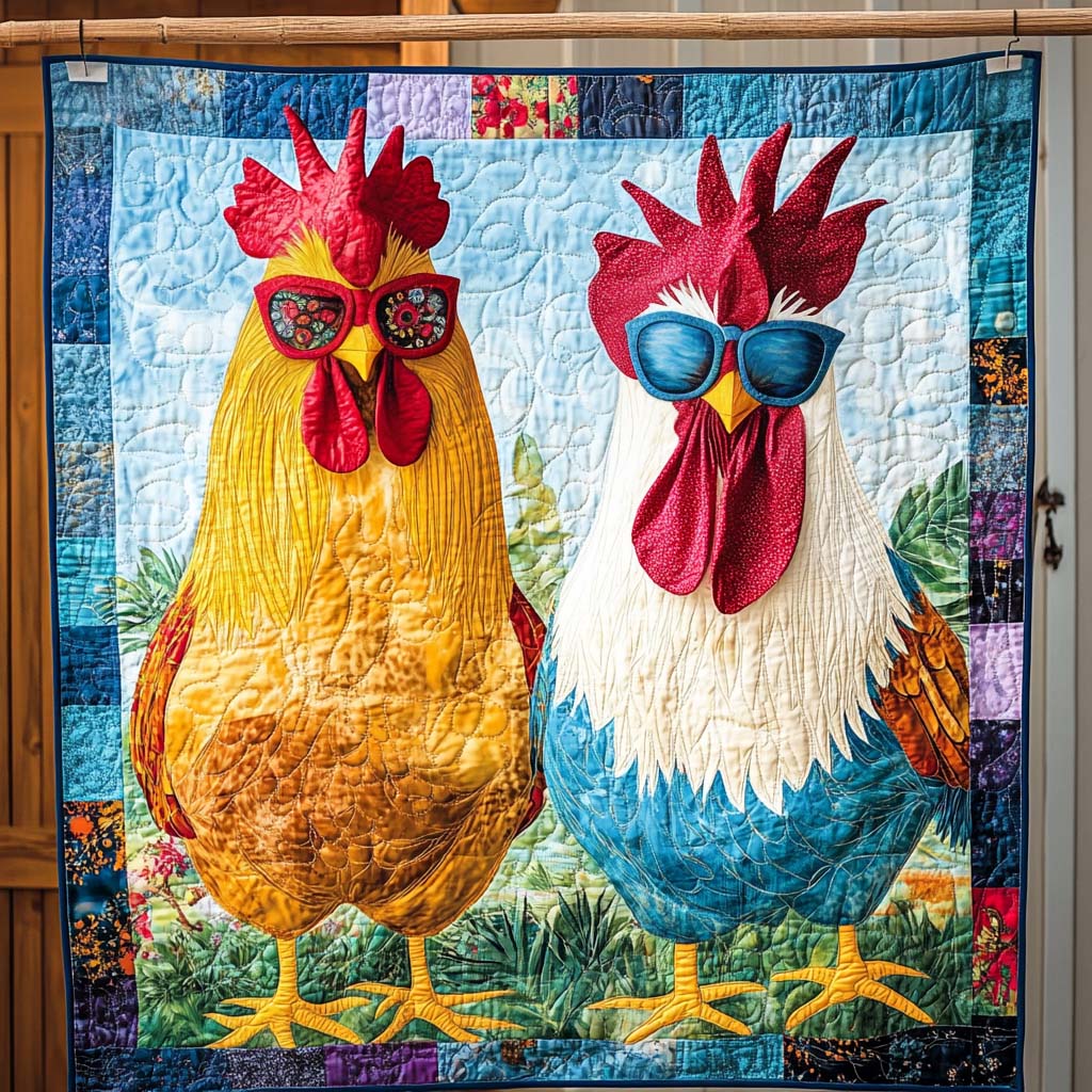 Cool Roosters Quilted Blanket 4Th Of July Clothes Patriotic Gifts For Veterans - Tradiviet