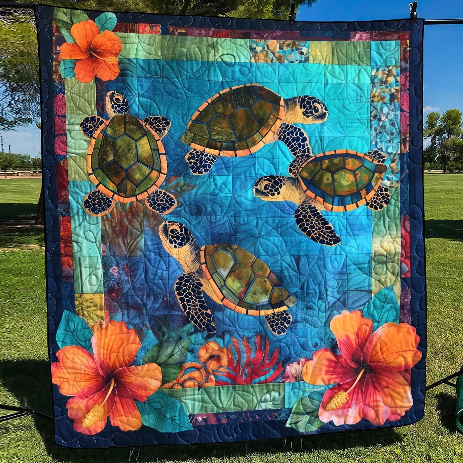 Coral Cove Quilted Blanket Best 4Th Of July Patriotic Themed Gifts - Tradiviet