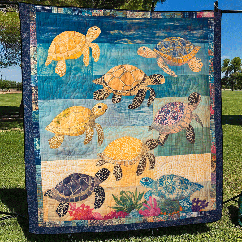Coral Reef Comfor Quilted Blanket July 4 1776 July 4 2026 Gift For Grandma - Tradiviet