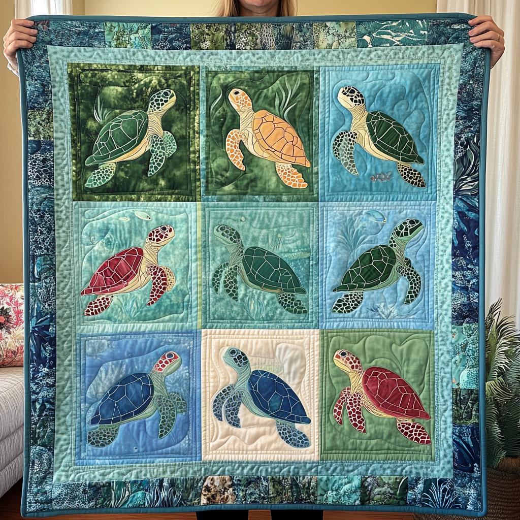 Coral Reef Comfor Quilted Blanket July 4 Apparel Gift For Grandpa - Tradiviet