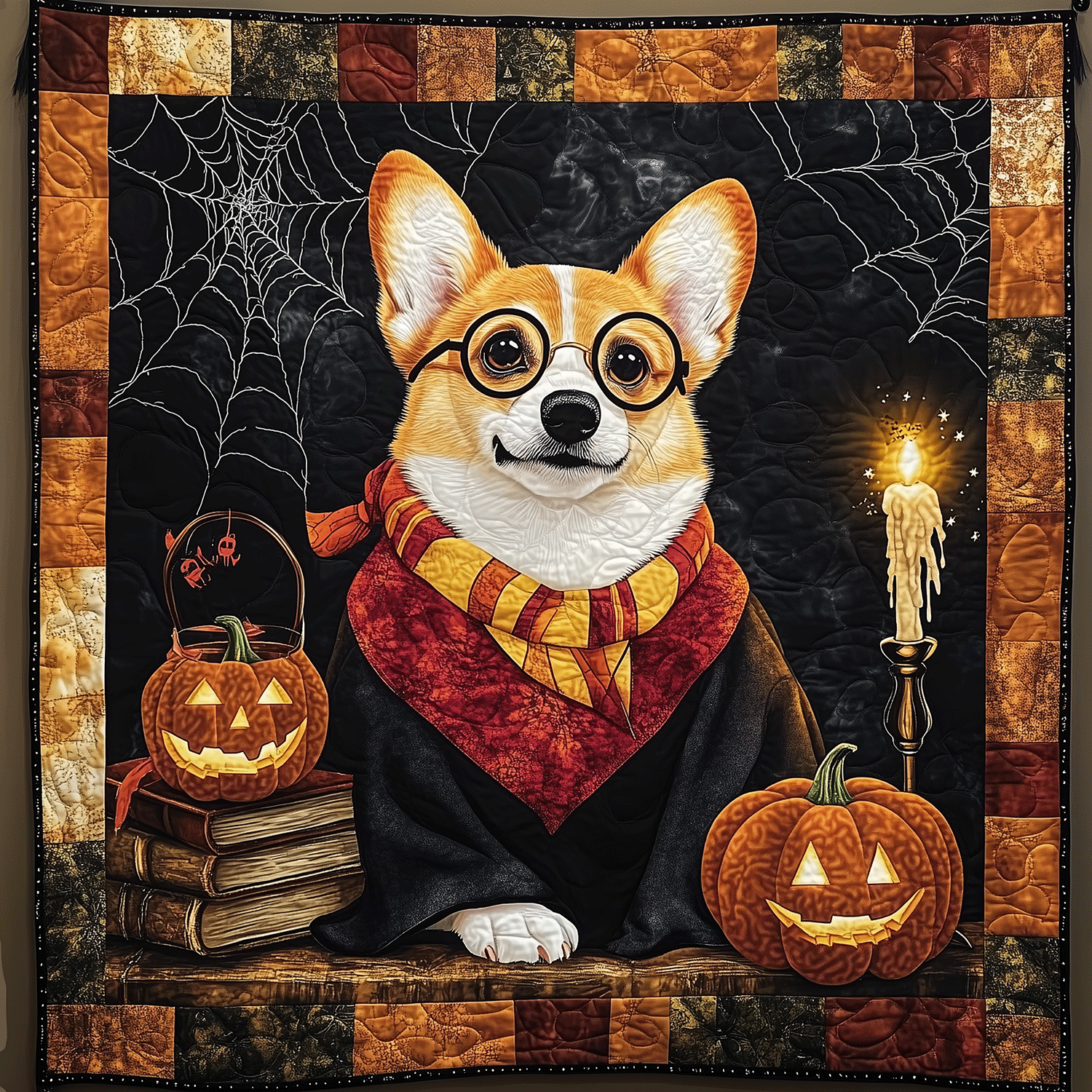 Corgi Bewitching Tale Quilted Blanket USA 250 Years Of Liberty Gift For Aunt - Tradiviet
