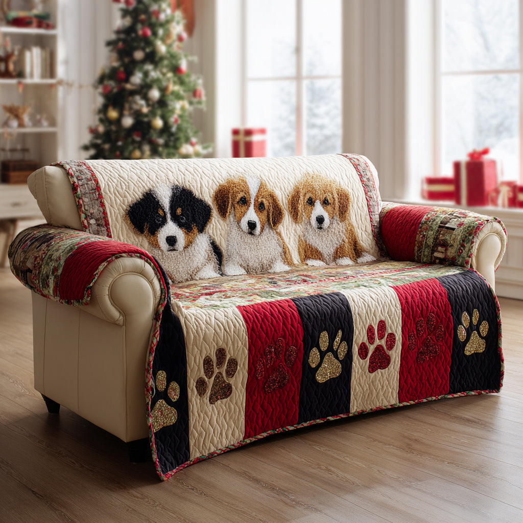 Corgi Fable Quilted Sofa Cover Best Couch Covers Gifts With Corgis On Them - Tradiviet