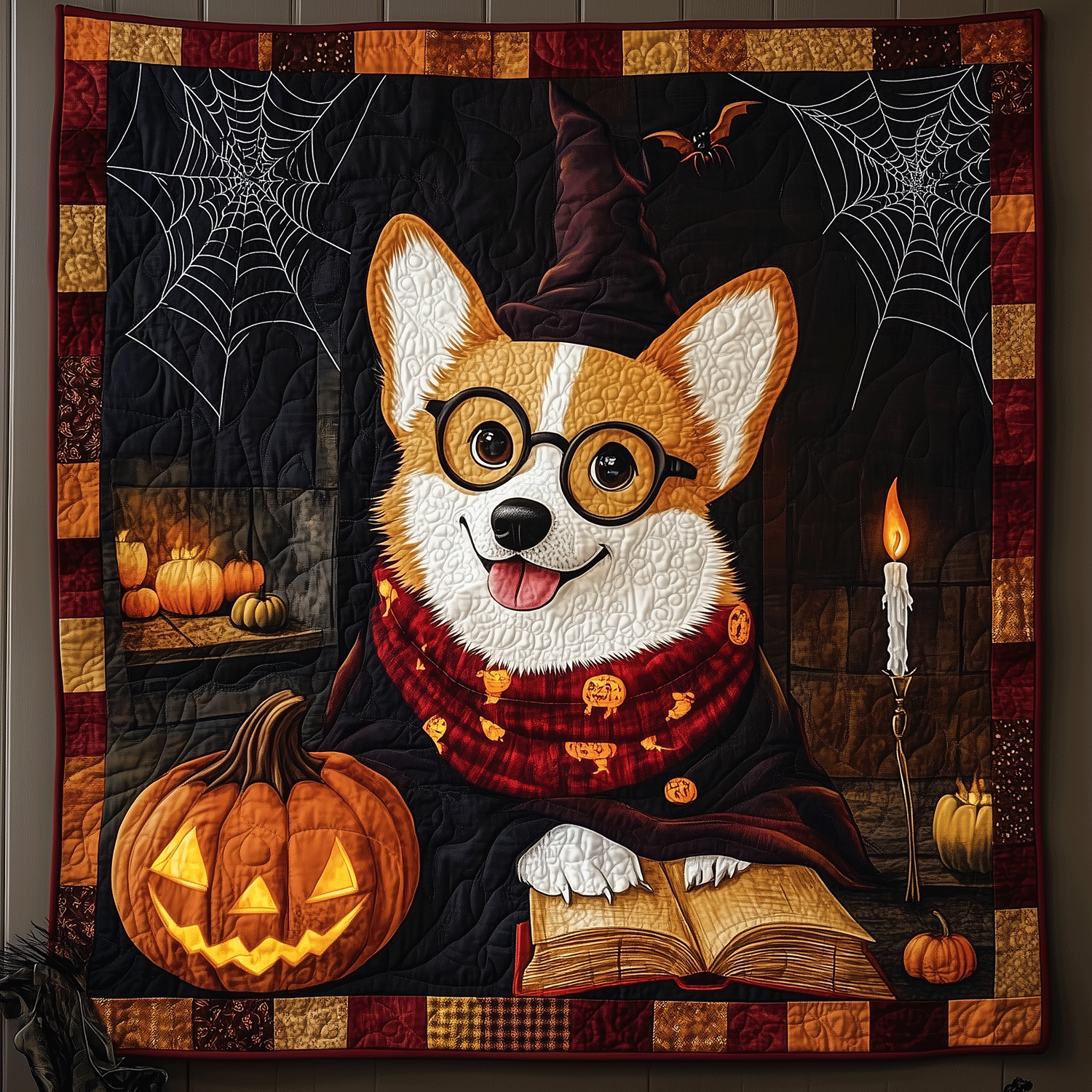 Corgi Haunted Hideaway Quilted Blanket Bed Room Decoration Gift For Apartment Decor - Tradiviet