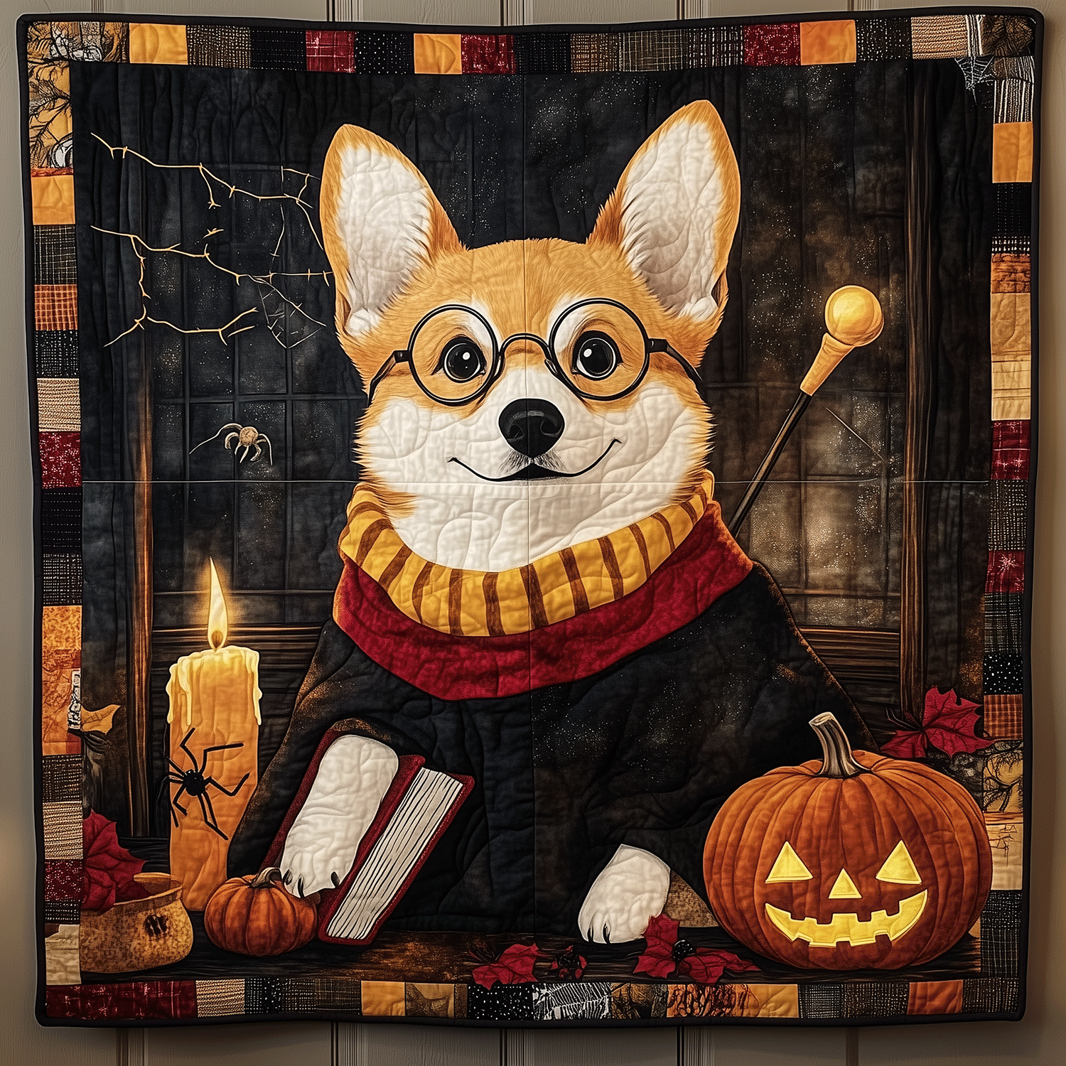 Corgi Magic Wand Quilted Blanket 4Th Of July Patriotic Gifts For Veterans - Tradiviet