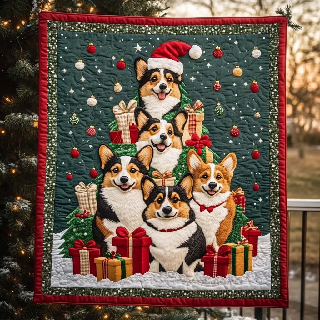 Corgi Wonderland Delight Quilted Blanket USA 250 Years Of Liberty Gift For Nana - Tradiviet