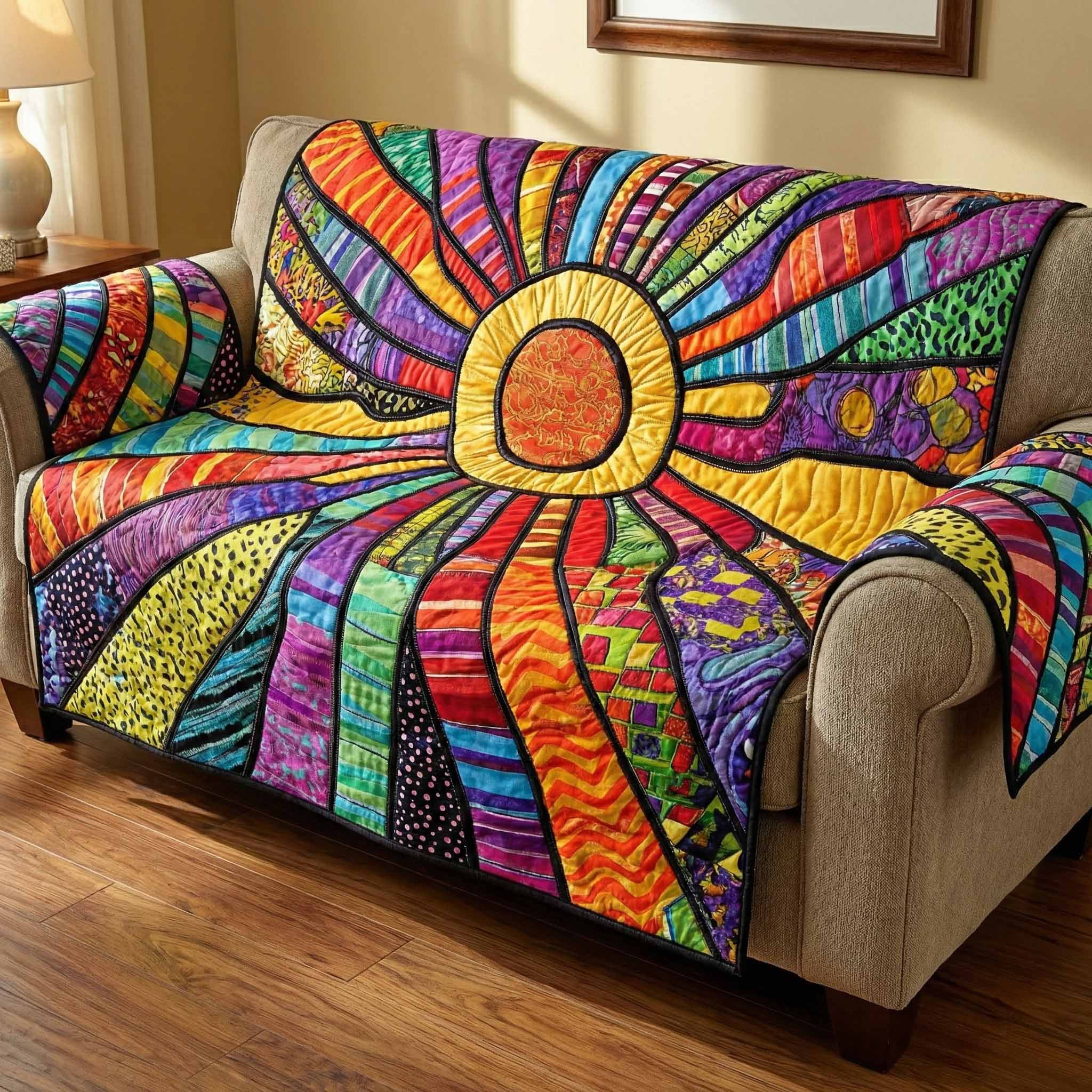 Cosmic Rays Quilted Sofa Cover The Best Slipcovers Gifts For Mother In Law - Tradiviet
