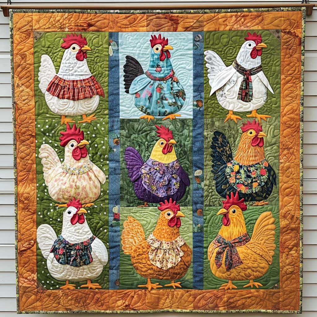 Country Cluckers Quilted Blanket Decorations For Your Room Gift For Decor Lover - Tradiviet