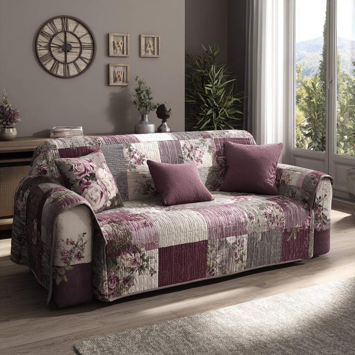 Country Comfort Quilted Sofa Cover Sofa Seat Covers Great Father's Day Presents - Tradiviet