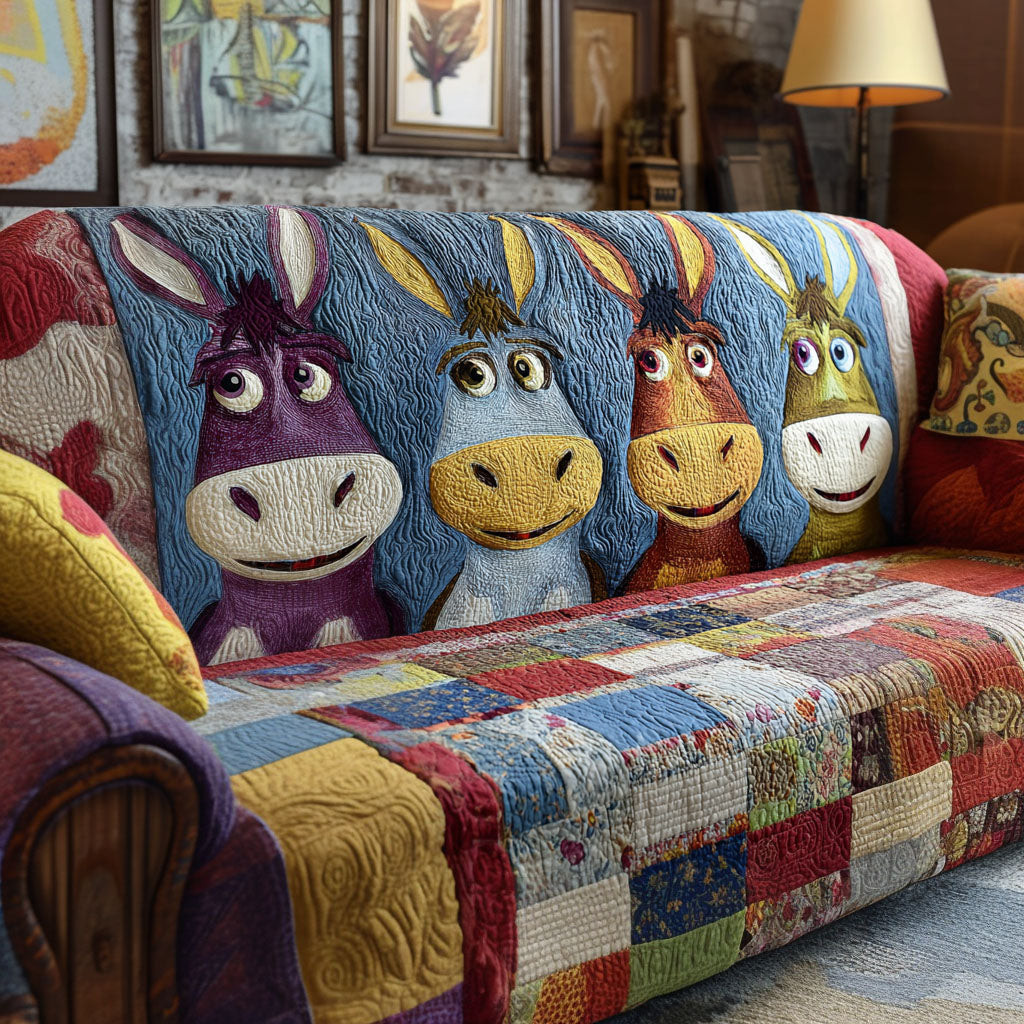 Country Giggles Quilted Sofa Cover Nice Sofa Covers Gift Ideas For Horse Lovers - Tradiviet
