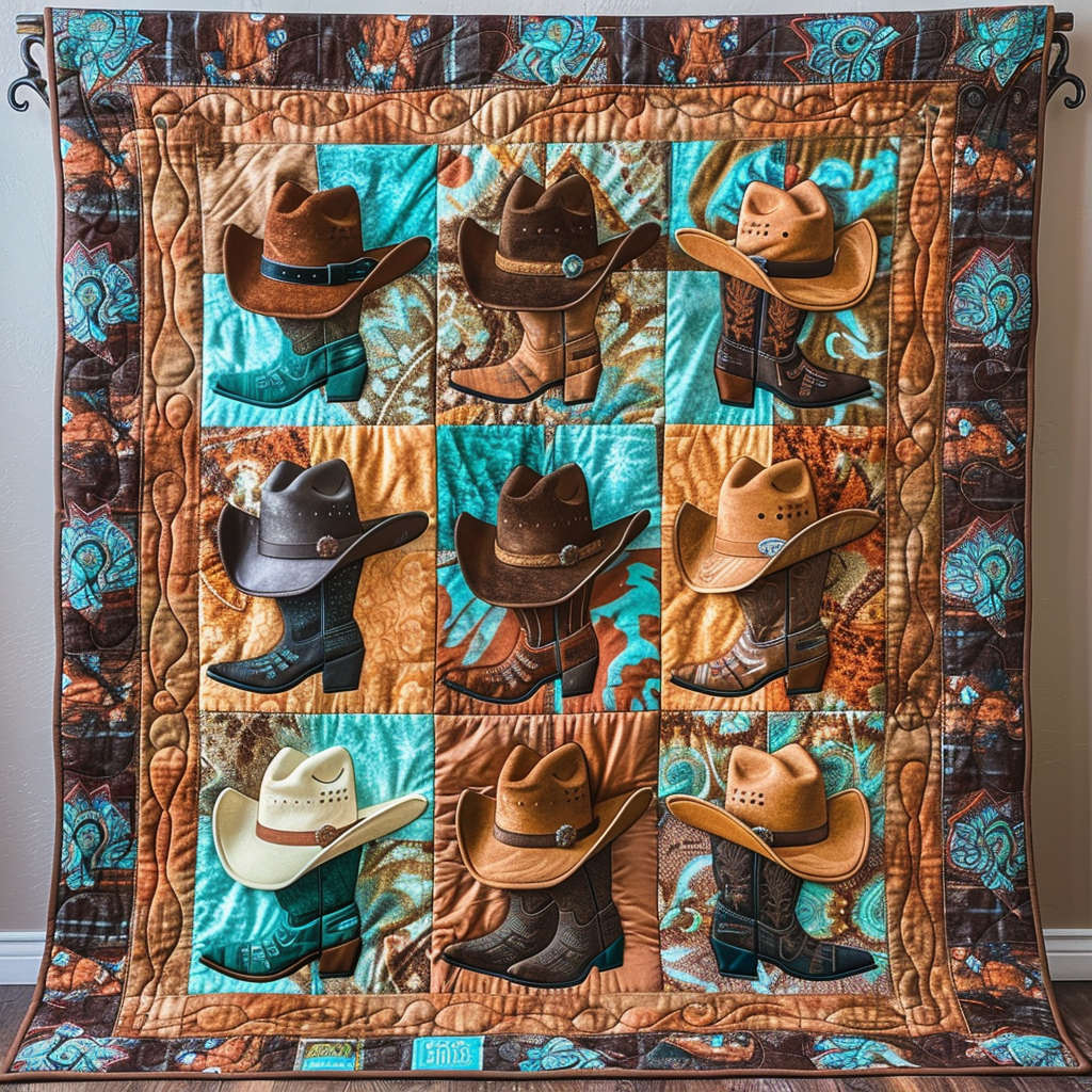 Cowboy Legacy Quilted Blanket July 4 1776 July 4 2026 Gift For Sister - Tradiviet