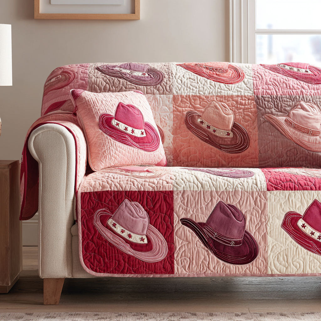 Cowgirl Spirit Quilted Sofa Cover Couch Cover Sofa Gifts For Western Lovers - Tradiviet
