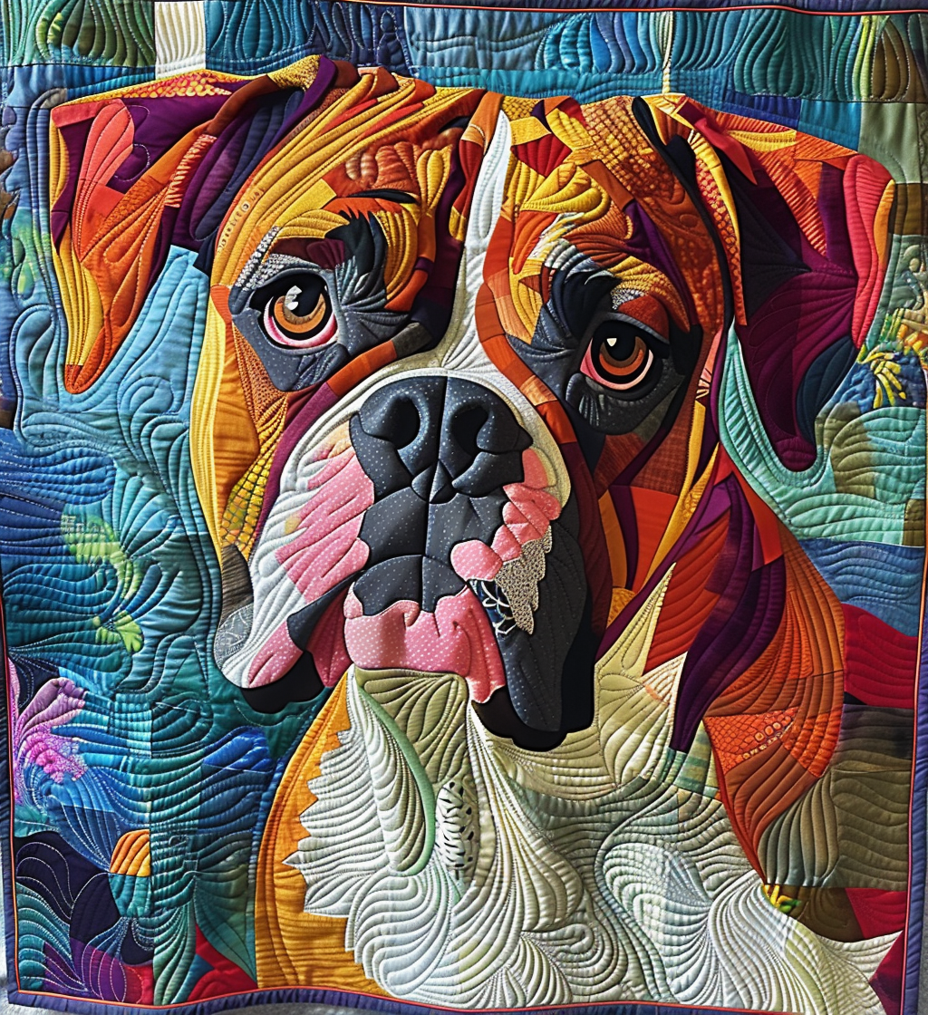 Cozy Boxer Quilted Blanket We The People Gift For Family - Tradiviet