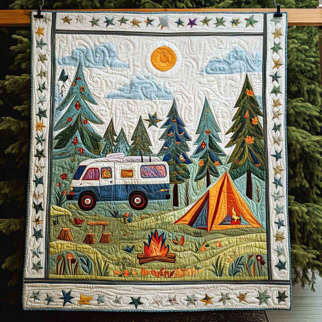 Cozy Campout Quilted Blanket 7th July 1776-2026 Gift For Kids - Tradiviet