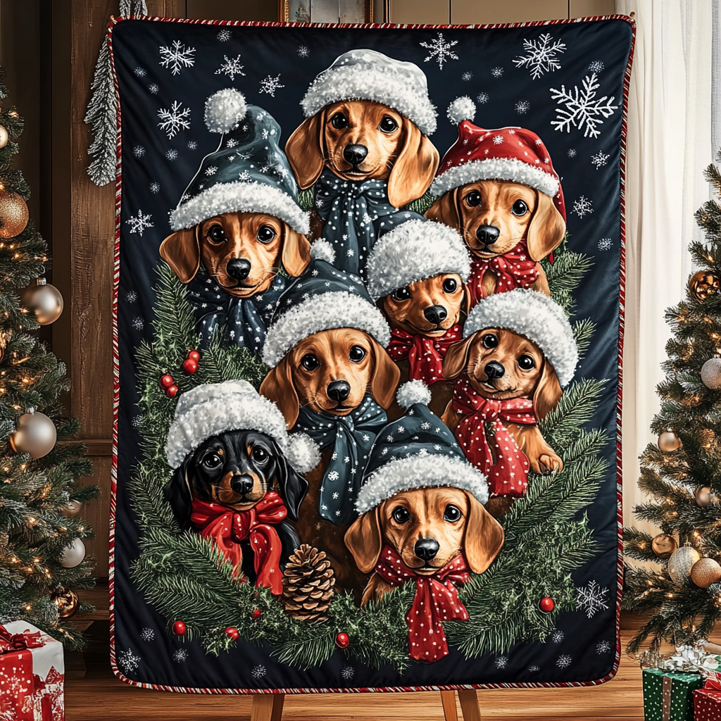 Cozy Canine Quilted Blanket Vacation House Decoration Gift For Teacher - Tradiviet