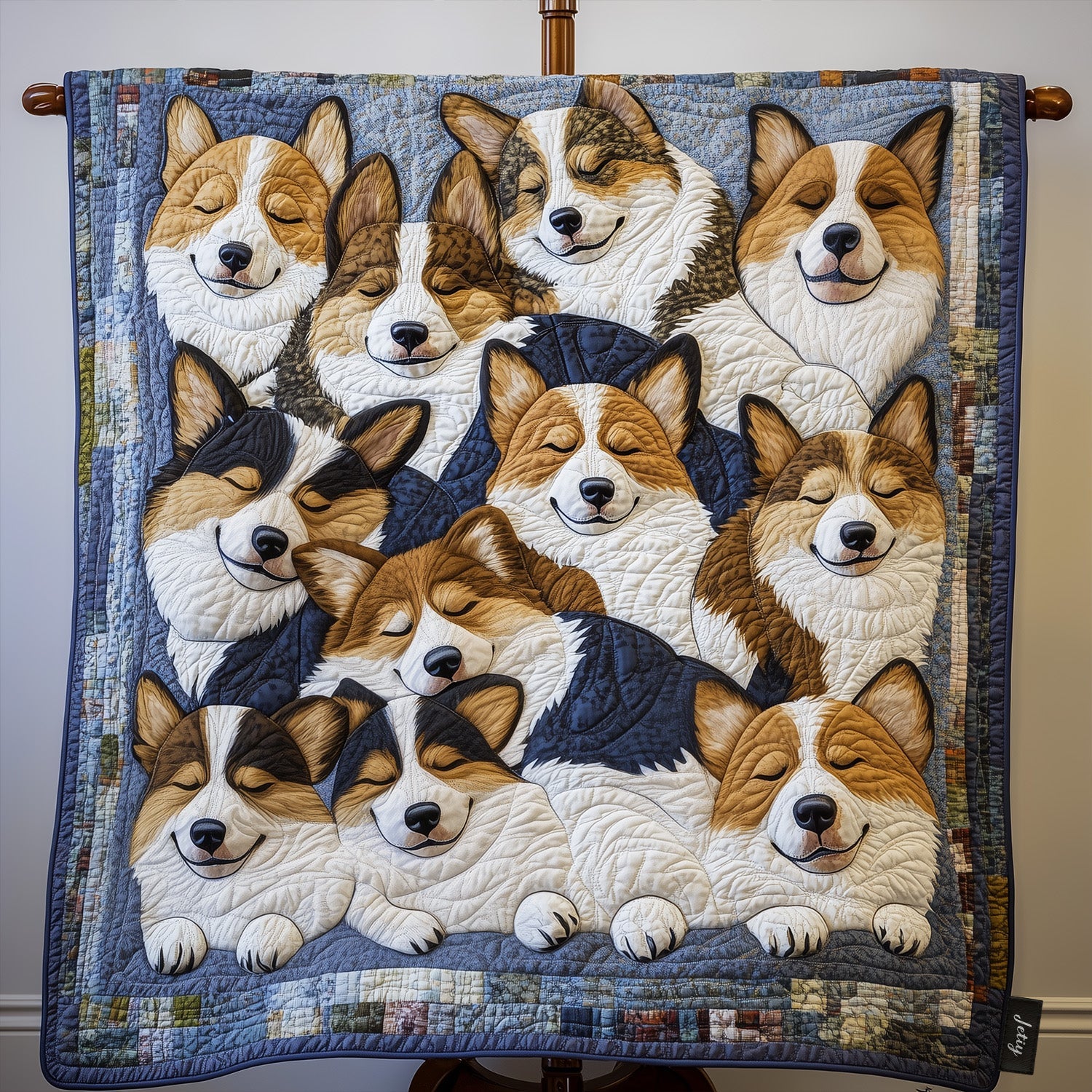 Cozy Canine Slumber Quilted Blanket Indoor Decorations Gift For Coworker - Tradiviet