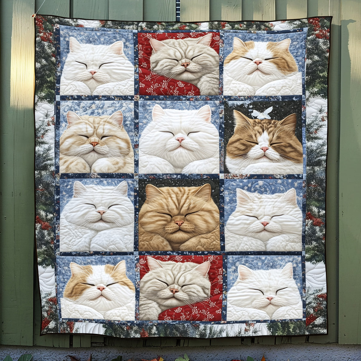 Cozy Cat Dreams Quilted Blanket Indoor Decorations Gift For Bedroom Decor - Tradiviet