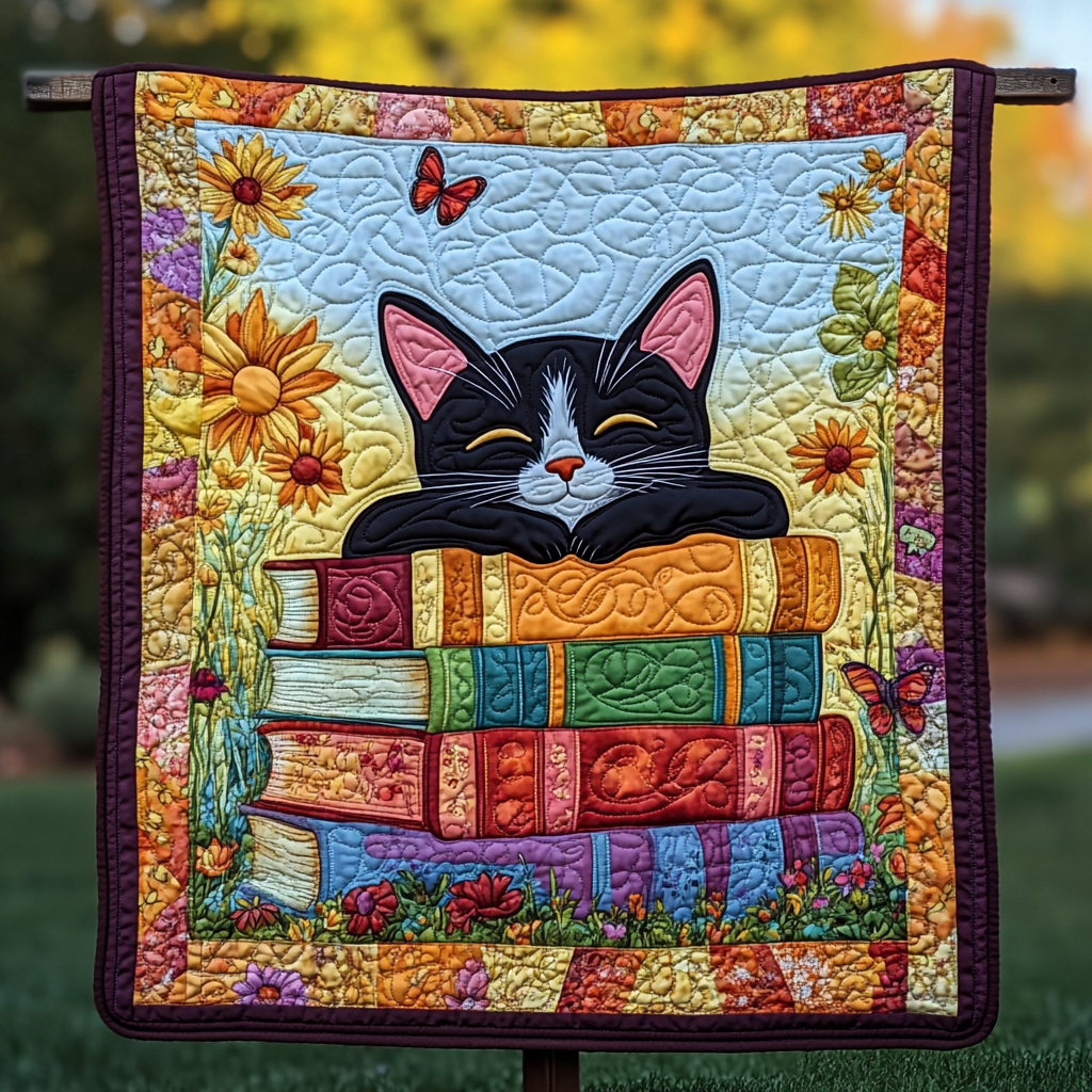 Cozy Cat Tales Quilted Blanket Room Ideas Gift For Modern Decor - Tradiviet