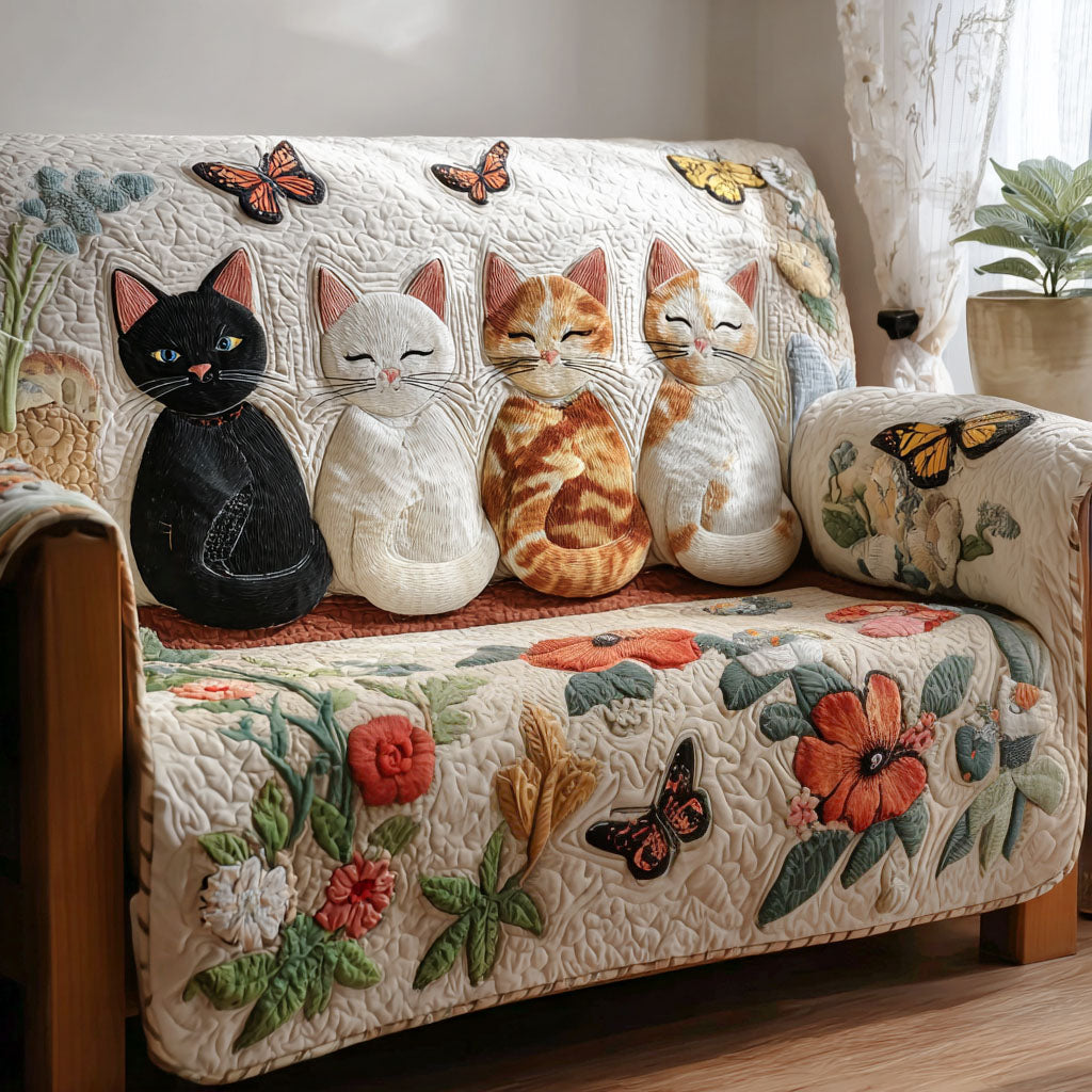 Cozy Fairytale Quilted Sofa Cover Holiday Home Room Decor Gift For Home Decor - Tradiviet