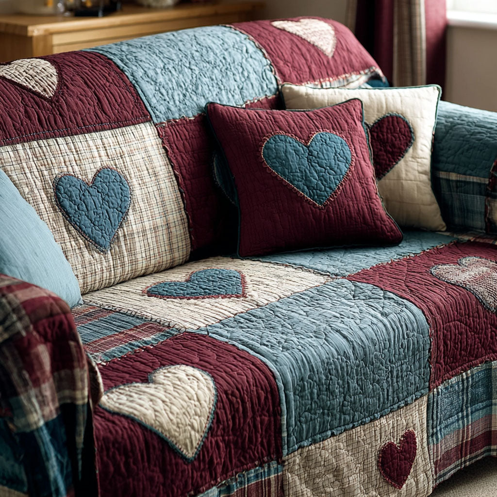 Cozy Feeling Quilted Sofa Cover Neutral Home Room Decor Great Home Decor Finds - Tradiviet