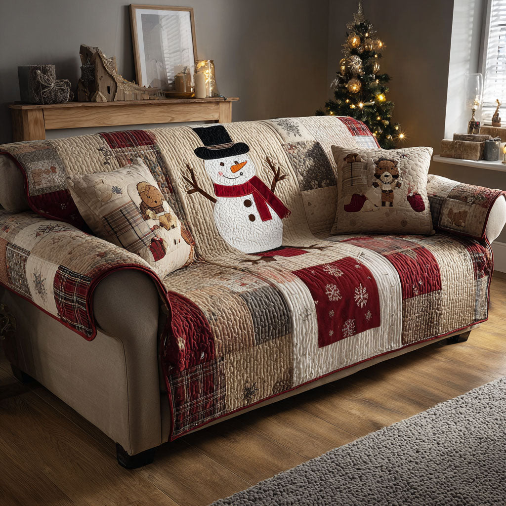 Cozy Frost Quilted Sofa Cover Trendy Home Room Decor Present For Home Lovers - Tradiviet
