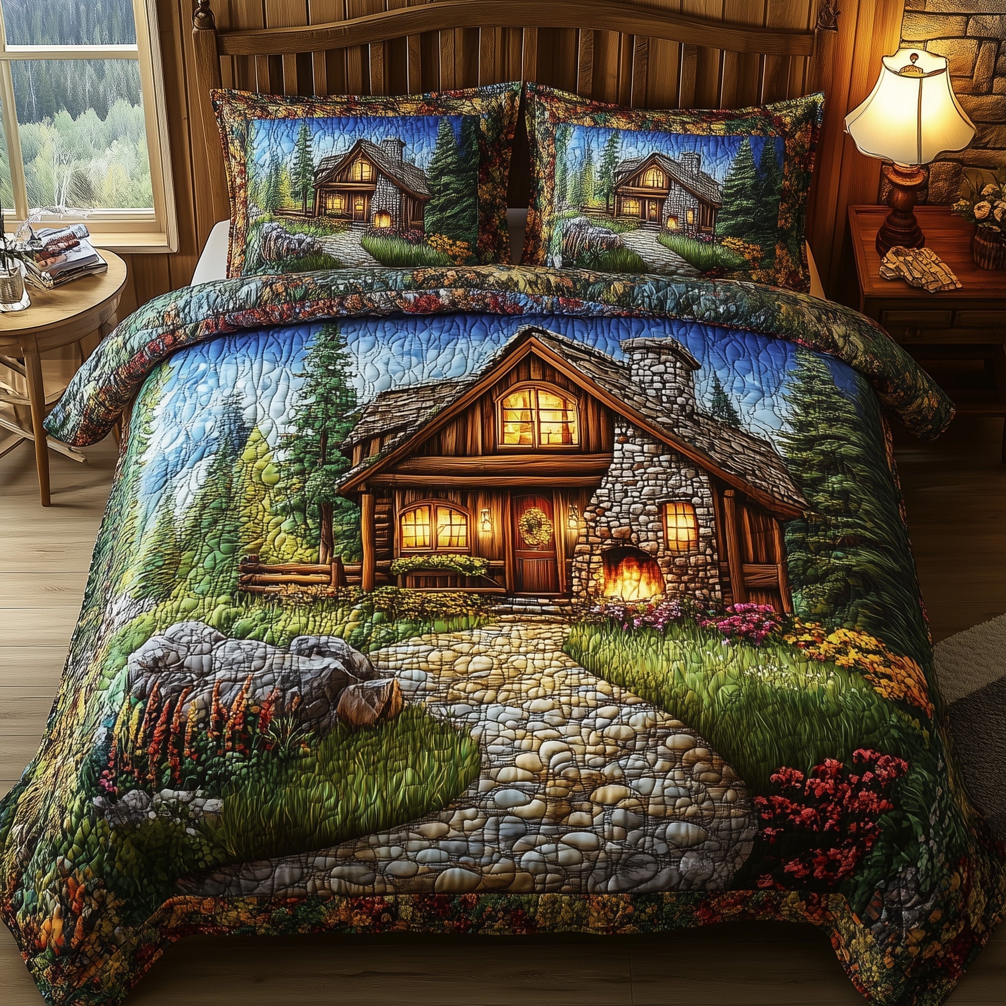 Cozy Harmony Quilted Bedding Set Cozy Harmony Fabric Gift For Cozy Friends - Tradiviet
