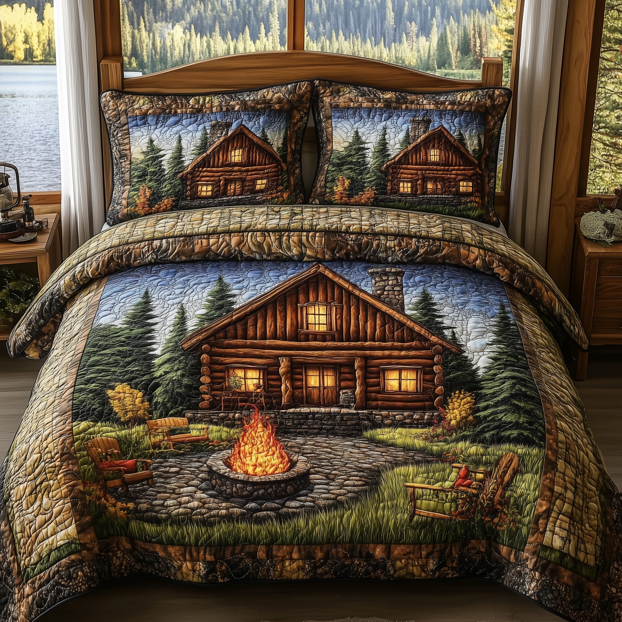 Cozy Harmony Quilted Bedding Set Cozy Harmony Pattern Gift For Cozy - Tradiviet