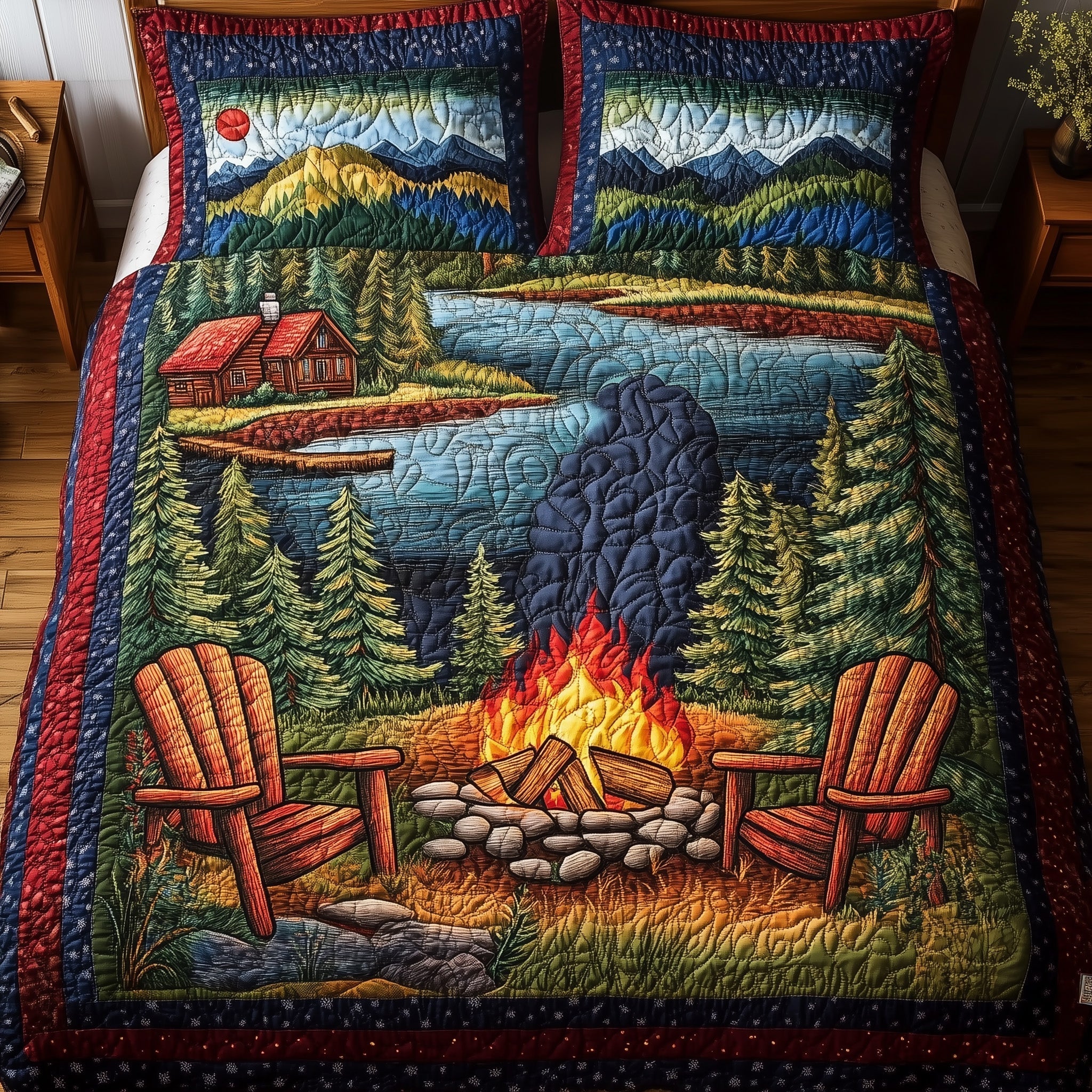 Cozy Harmony Quilted Bedding Set Cozy Harmony Spirit Gift For Cozy Dad - Tradiviet