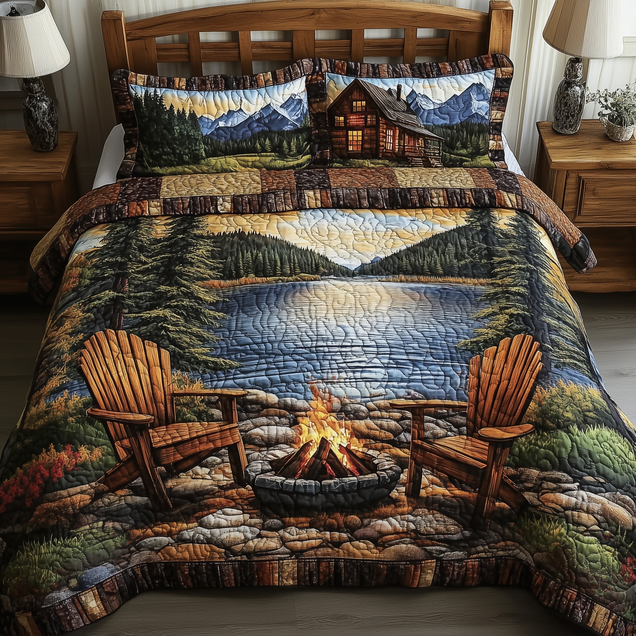 Cozy Harmony Quilted Bedding Set Cozy Harmony View Gift For Cozy Fans - Tradiviet