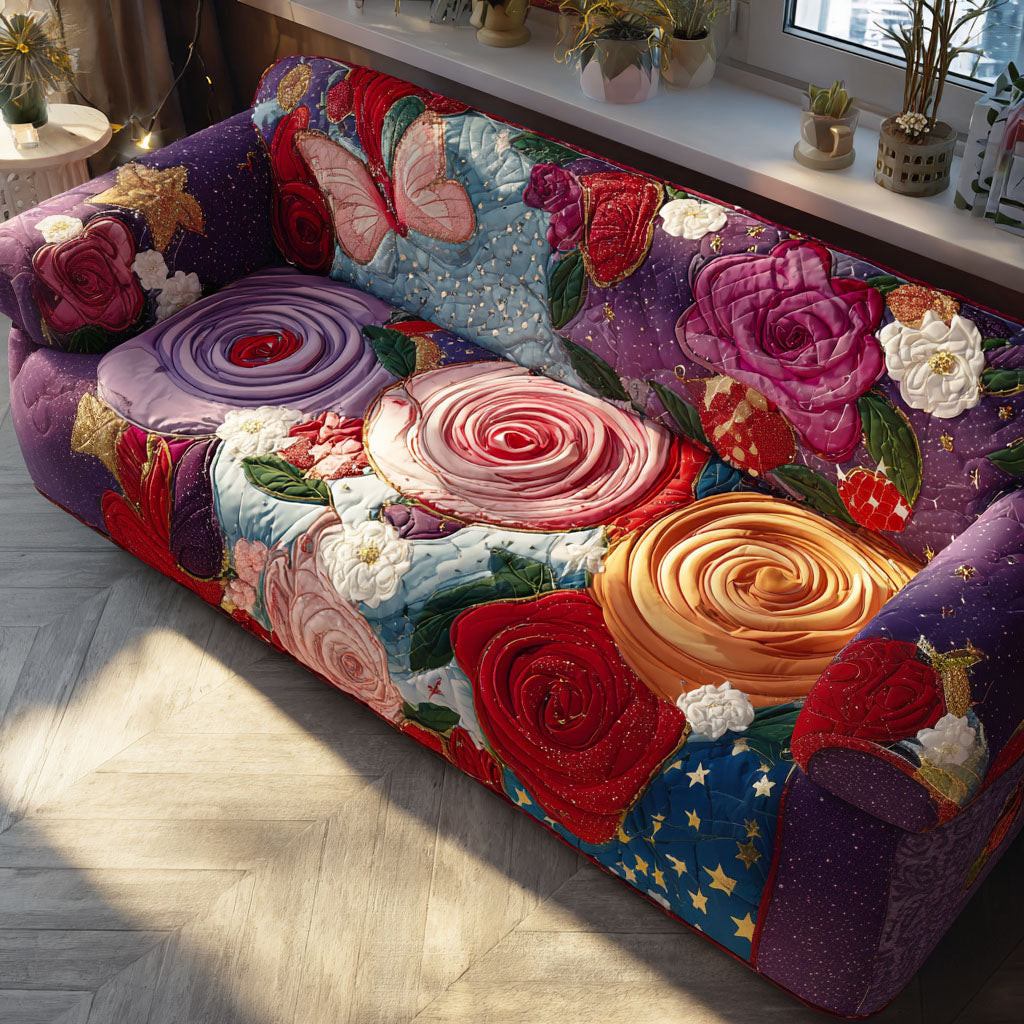 Cozy Hearts Lane Quilted Sofa Cover The Best Couch Covers Mother In Law Valentine Day Gift - Tradiviet