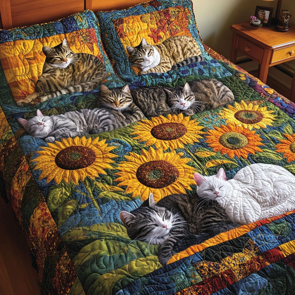 Cozy Kitten Dreams Quilted Blanket Independence Day Gift For Husband - Tradiviet