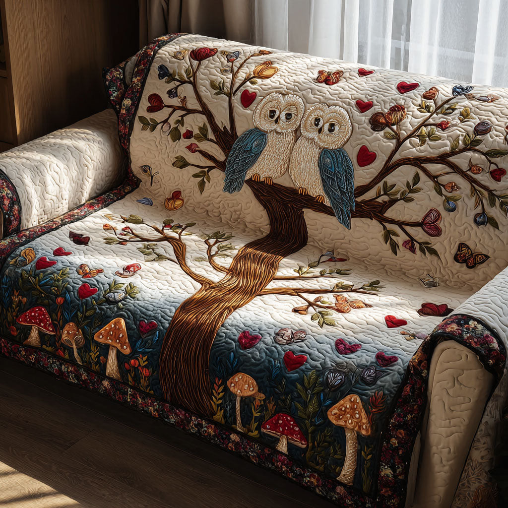 Cozy Nest Quilted Sofa Cover Best Slipcovers Best Unique Gifts For Owl Lovers - Tradiviet