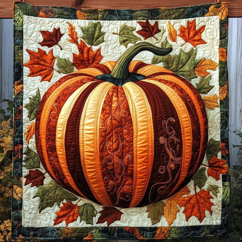 Cozy Pumpkin Quilted Blanket USA 250 Years Of Freedom Gift For Friend - Tradiviet