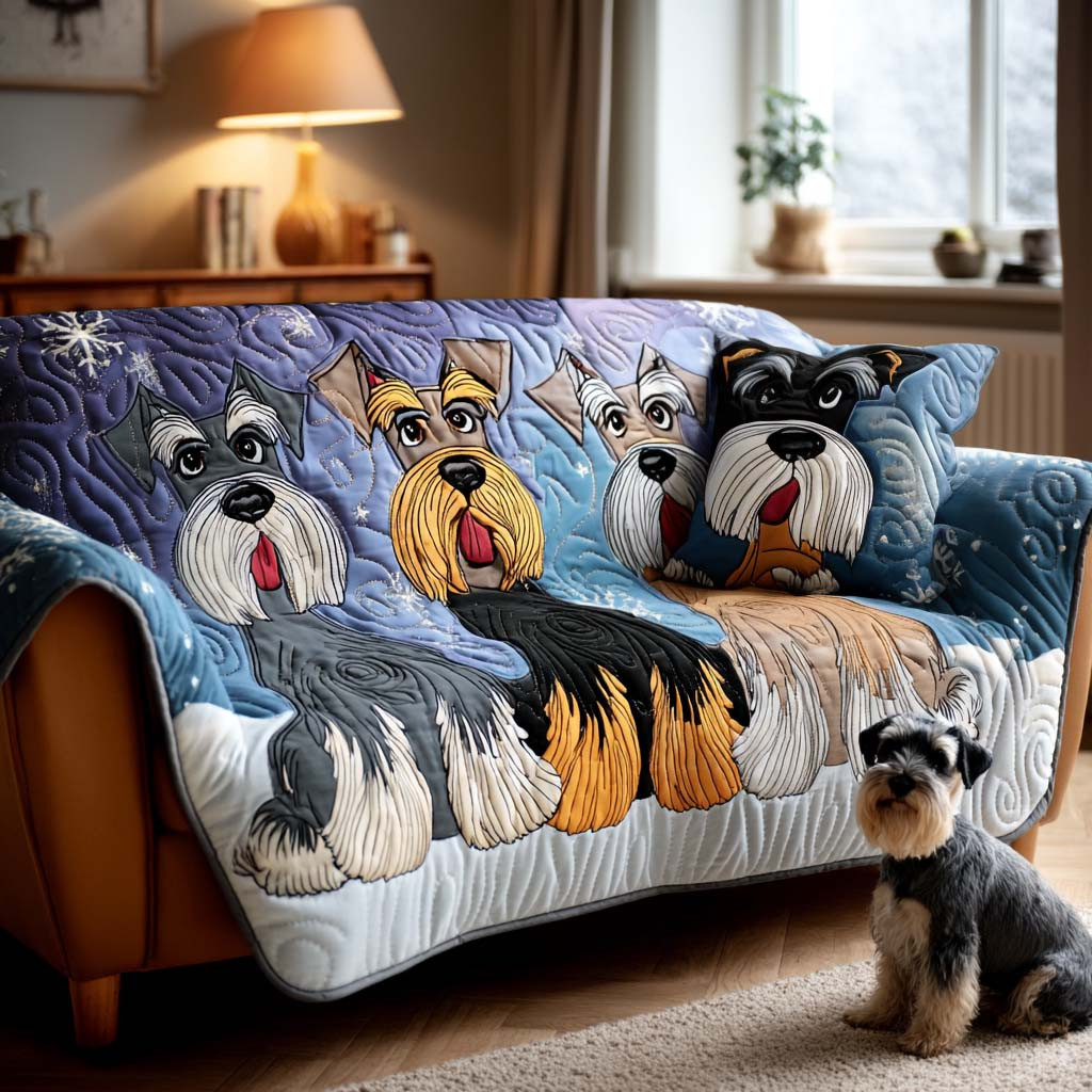 Cozy Pup Christmas Quilted Sofa Cover Christmas Couch Covers Christmas Present Ideas - Tradiviet