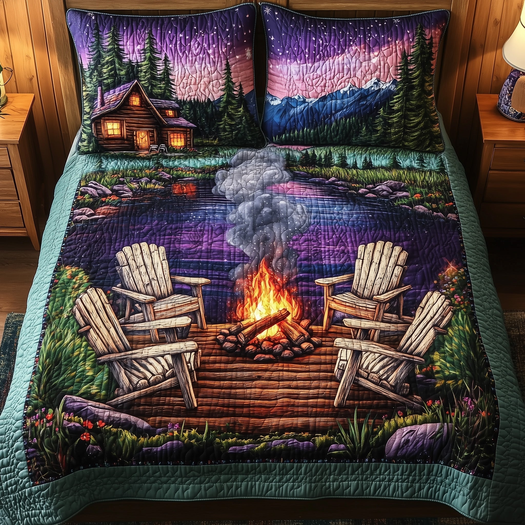 Cozy Retreat Quilted Bedding Set Cozy Retreat Meadow Gift For Cozy Mom - Tradiviet