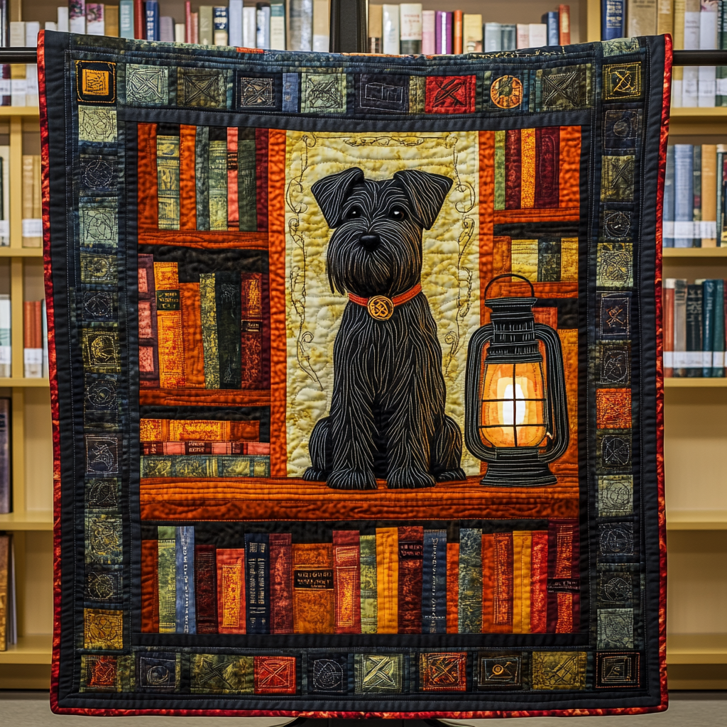 Cozy Scottie Chronicles Quilted Blanket USA 250 Years Strong Gift For Family - Tradiviet