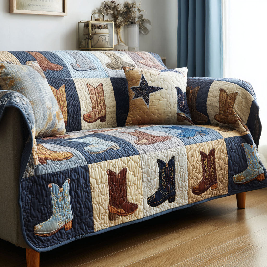 Cozy Western Quilted Sofa Cover Best Sofa Covers Cowboy Gifts For Dad - Tradiviet